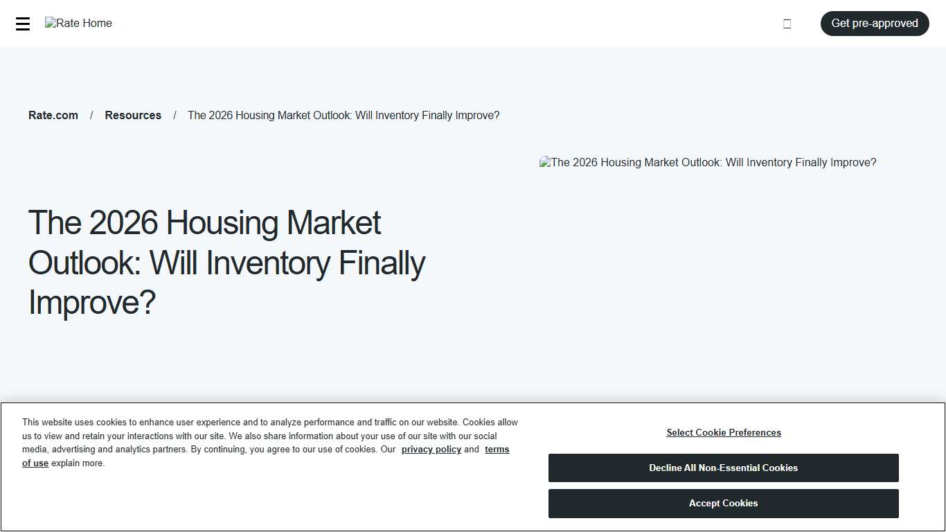 The 2026 Housing Market Outlook: Will Inventory Finally Improve?